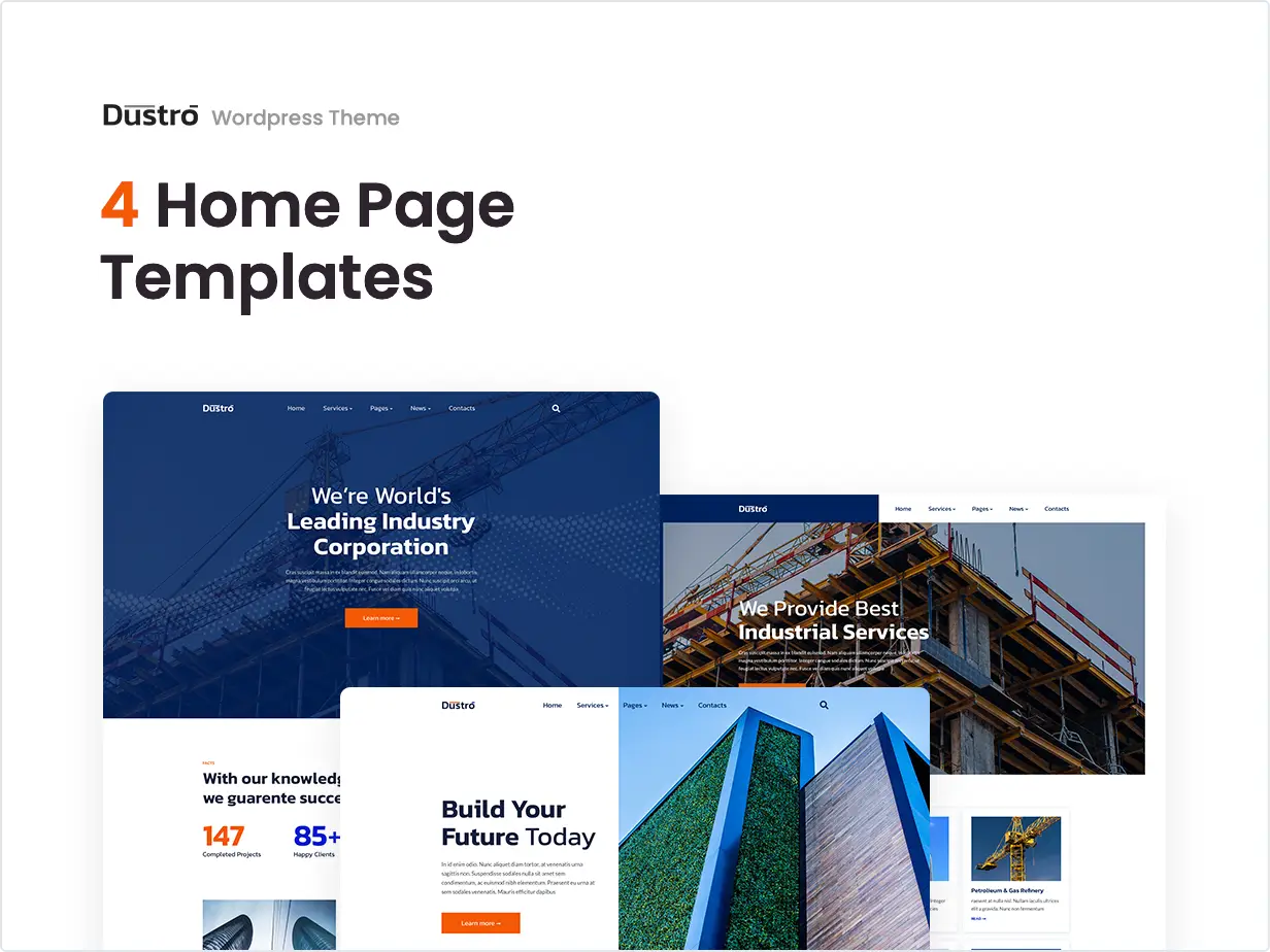 Dustro - Construction Company WordPress Theme