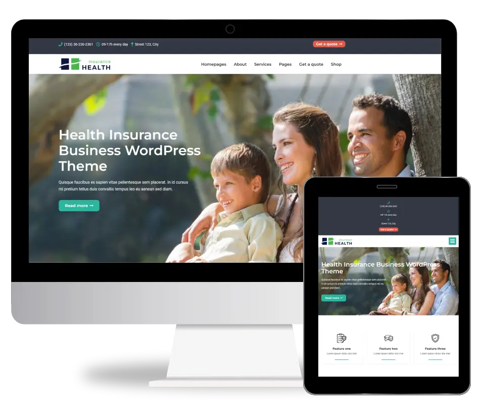 Health Insurance - Business WordPress Theme