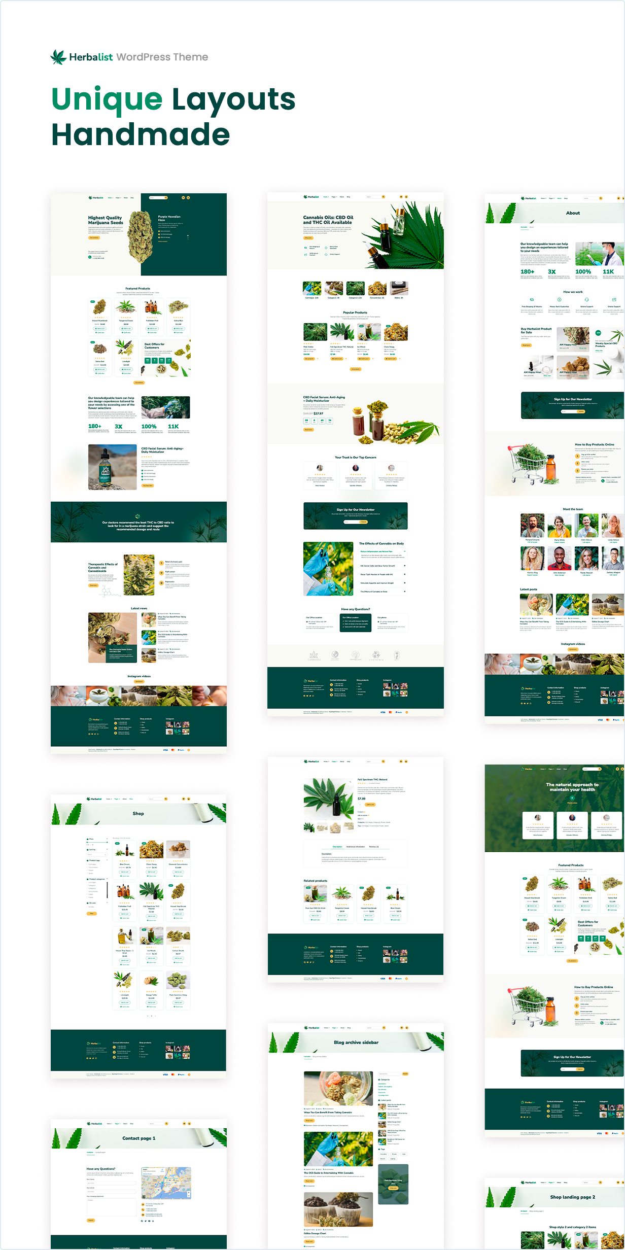 Herbalist - Medical Marijuana Store WordPress Theme