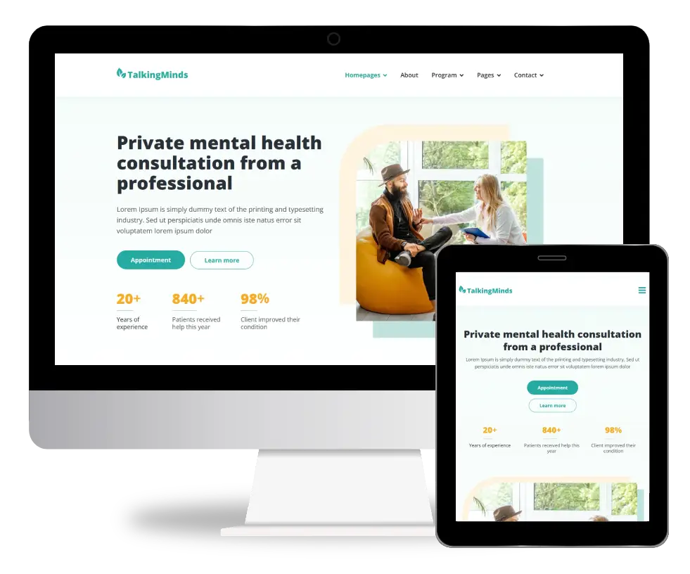 Talking Minds - Psychotherapist WordPress Theme