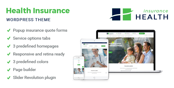 Health Insurance - One Page Website Template 