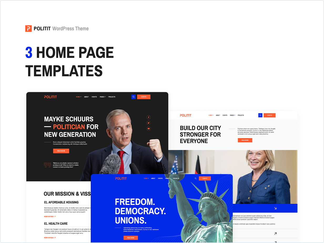 Politit - Political Party WordPress Theme - 1